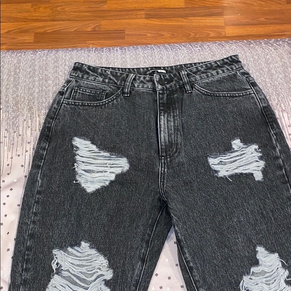 50% today only!! Icy Girl High Rise Boyfriend Jeans Black - Picture 1 of 11
